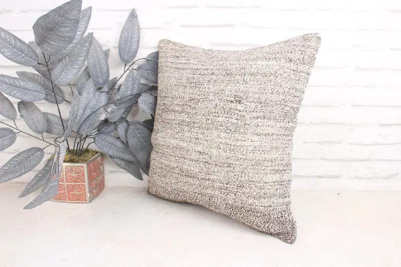 Kilim Pillow Cover, Antique Pillows, Patio Cushion Case, Armchair Pillow Cover, Cushion, Kilim Cushion Sham, 18x18 White Cushion Cover - 4