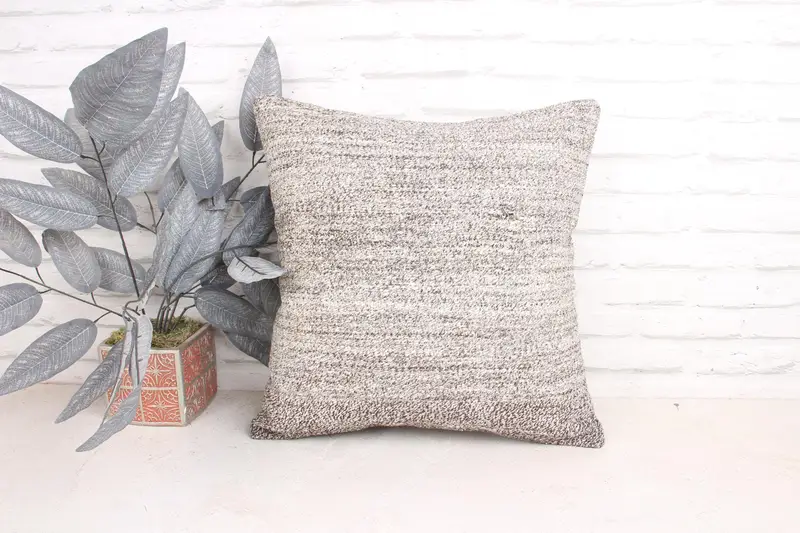 Kilim Pillow Cover, Antique Pillows, Patio Cushion Case, Armchair Pillow Cover, Cushion, Kilim Cushion Sham, 18x18 White Cushion Cover - 1