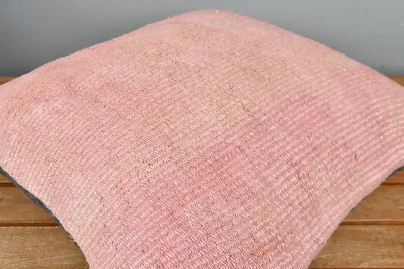 16x16 Pink Cushion, Cushion Cover, Turkish Kilim Pillow, Boho Chic Cushion Case, Interior Designer Pillow, Boho Pillow Sham Cover - 4
