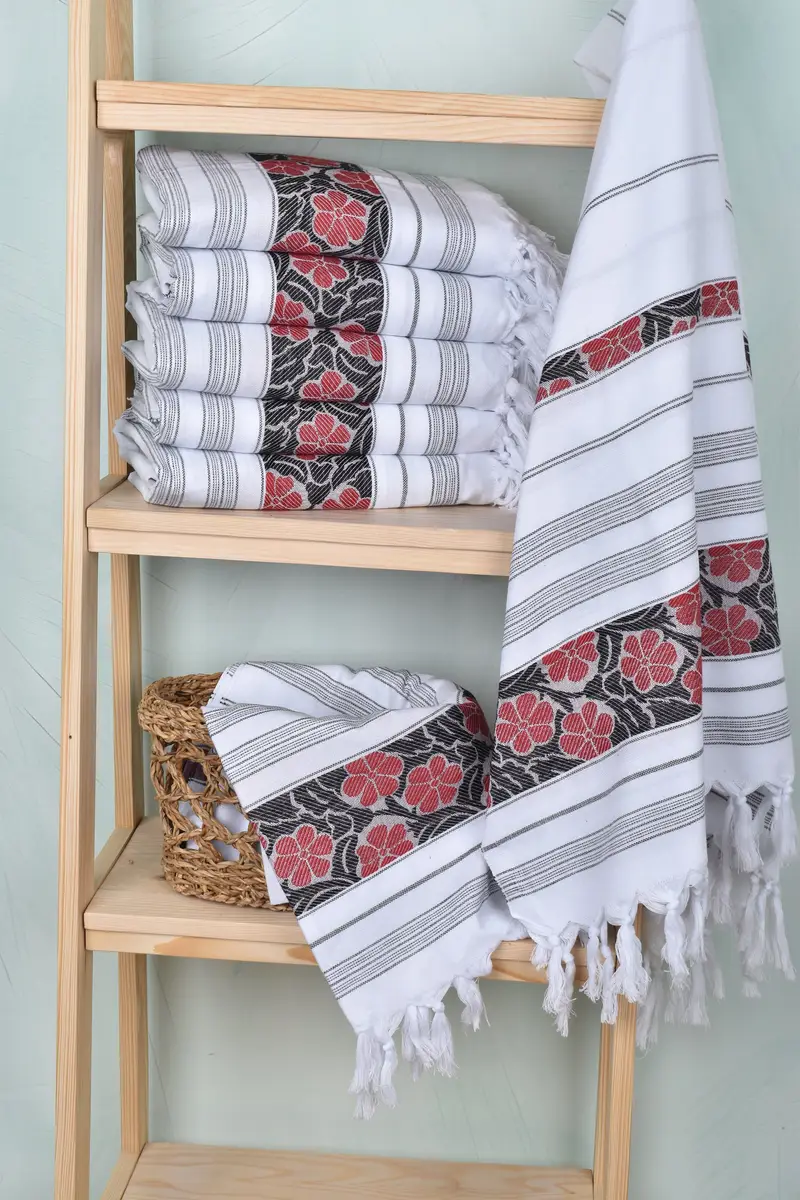 Bachelorette Towel, 70x40 Cotton Daisy Design Towel, Bridesmaid Gifts, Engagement Gift, Bachelorette Party Gifts Bridesmaids, Turkish Towel USA - 4