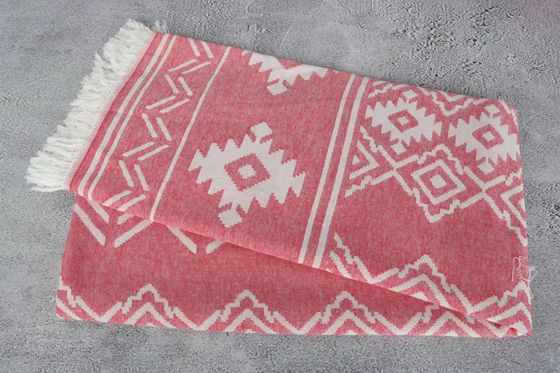 Bridesmaid Favors, Personalized Turkish Towel, Custom Gift, Peshtemal Towel, Summer Gift, Turkish Towel Monogram, 74x40 Cotton Geometric Towel - 7