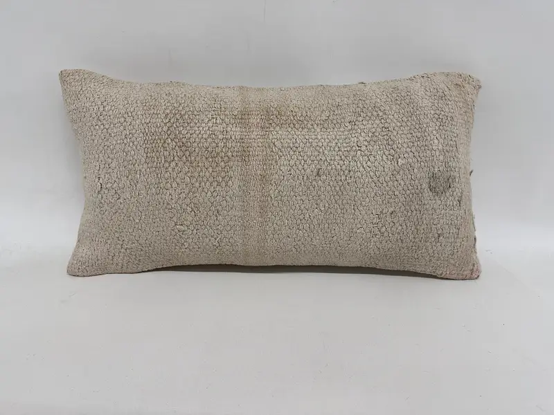 Antique Pillows, 12x24 Beige Cushion Case, Turkish Pillow, Kilim Pillow Cover, Bohemian Cushion Cushion Case, Luxury Pillow, Cushion - 1