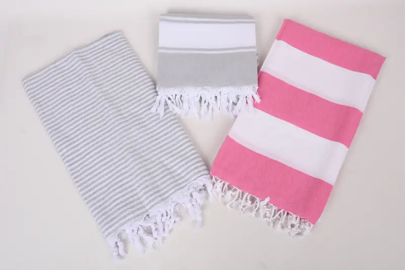 Turkish Towel Beach, Gym Towel, Embroidery Towels, Handwoven organic Turkish towel for spa, Gift For Him, Summer Gift, 70x40 Cotton Set of 8 Towel - 5