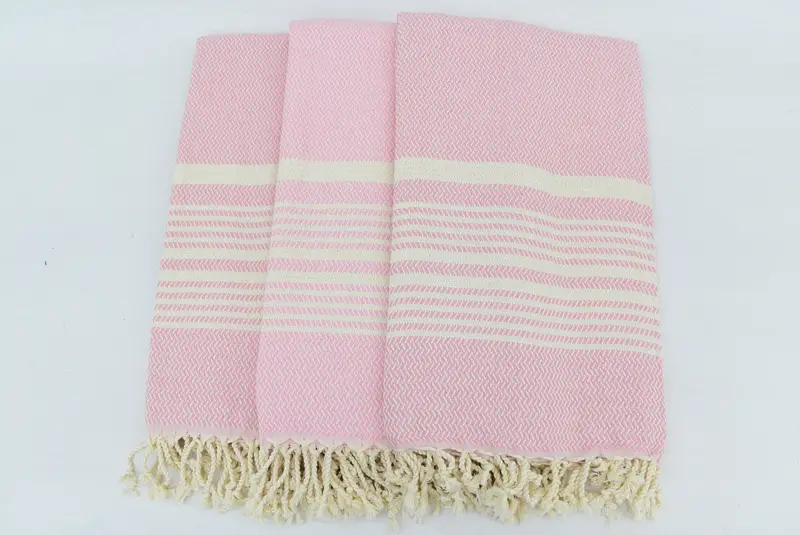 Personalised Gift, Organic Turkish towel, Summer Gift, 70x40 Cotton Striped Towel, Organic cotton Turkish peshtemal towel, Embroidered Towel - 7