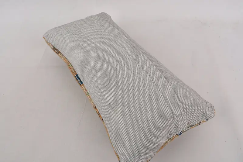 Gift Pillow, Ethnic Pillow Sham, Sofa Bolster Cushion, 8x16 Blue Cushion Cover, Interior Designer Pillow, Cushion Cover, Vintage Kilim Pillow - 7