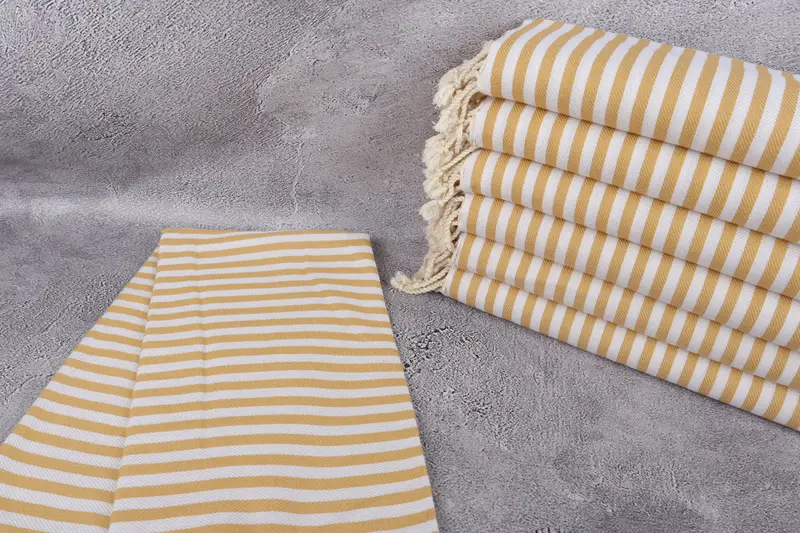 Travel towel, Home Gift, Organic Cotton Towel, Best Wedding Gift, Personalized Bridesmaid Gift, Home Decor Gifts, 70x40 Cotton Striped Towel - 2