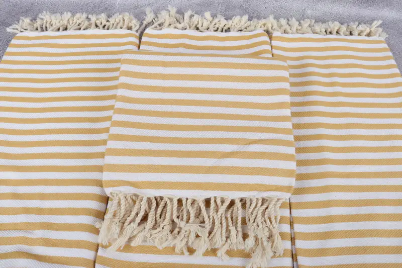 Travel towel, Home Gift, Organic Cotton Towel, Best Wedding Gift, Personalized Bridesmaid Gift, Home Decor Gifts, 70x40 Cotton Striped Towel - 4