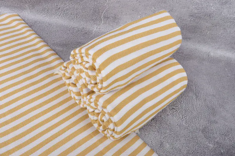 Travel towel, Home Gift, Organic Cotton Towel, Best Wedding Gift, Personalized Bridesmaid Gift, Home Decor Gifts, 70x40 Cotton Striped Towel - 7