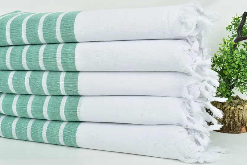 Gift For Wedding Day, 70x40 Cotton Striped Towel, Fouta towel, Bachelor Party Favors, Custom Beach Towel, Bachelorette Party Favors, Grandma Gift - 3