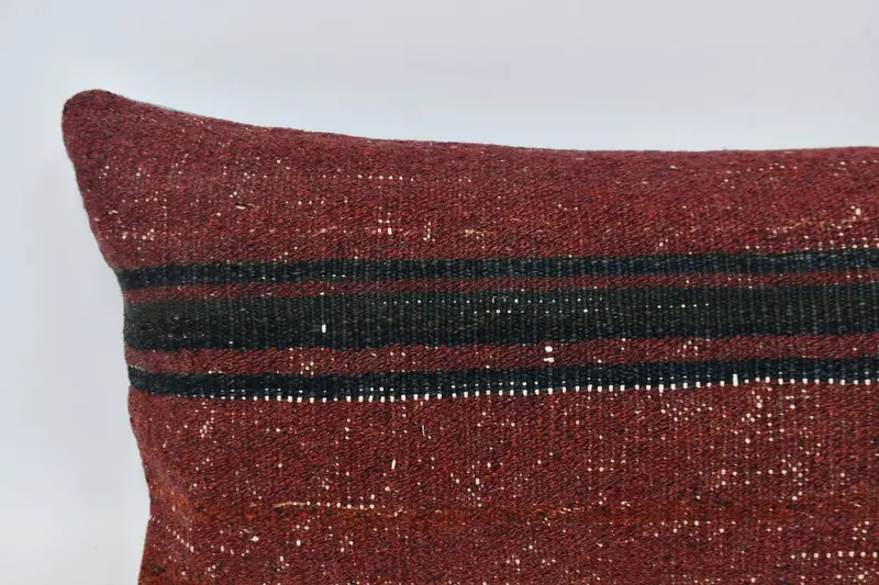16x48 Red Cushion Case, Vintage Kilim Throw Pillow, Pillow for Sofa, Cotton Pillow Cover, Turkish Kilim Pillow, Pillow Cover - 2