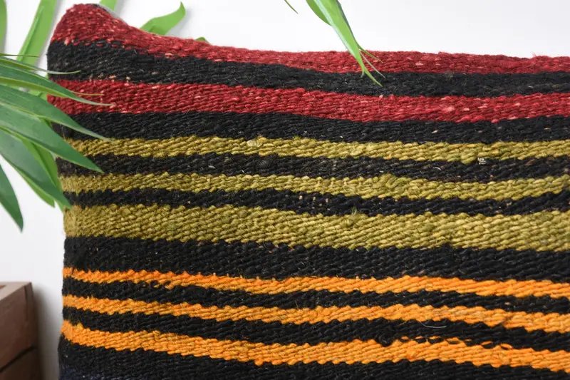 Boho Pillow, 12x43 Green Pillow Sham, Vintage Kilim Pillow, Ethnic Throw Pillow Case, Throw Kilim Pillow, Boho Chic Cushion, Pillow Cover - 2
