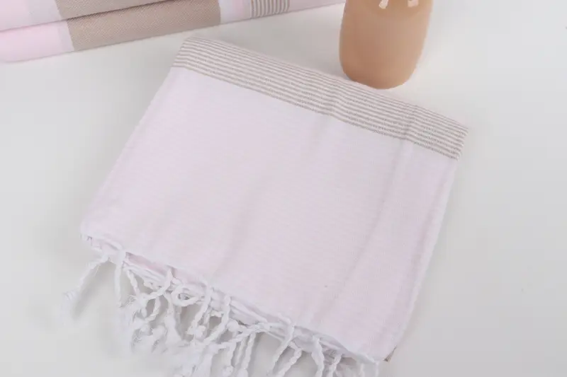 Summer Gift, Bachelorette Gifts, 68x40 Cotton Striped Towel, Organic Beach Towel, Embroidery Towels, Turkish Towel Monogram, Large Turkish Towel - 5