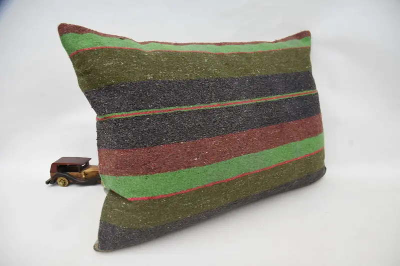 20x28 Green Pillow Cover, Cozy Throw Pillow Sham, Ikat Cushion, Kilim Cushion Sham, Turkish Kilim Pillow, Handmade Kilim Cushion, Pillow Cover - 3