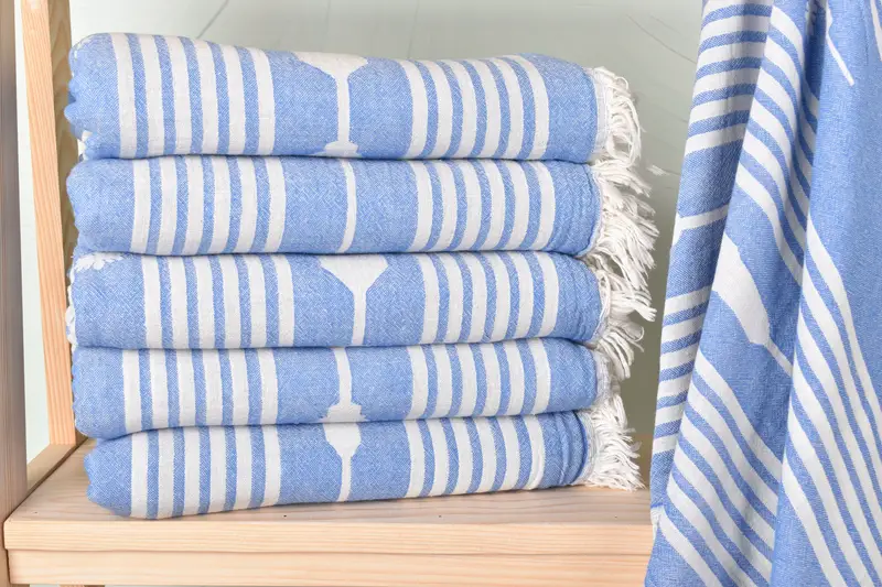 Quick-dry peshtemal, Guest Towel, Personalized Wedding Gift, Customized Towels, Holiday Towel, Personalized Beach Towel, 70x36 Cotton Striped Towel - 2