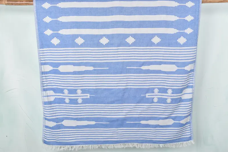 Quick-dry peshtemal, Guest Towel, Personalized Wedding Gift, Customized Towels, Holiday Towel, Personalized Beach Towel, 70x36 Cotton Striped Towel - 1