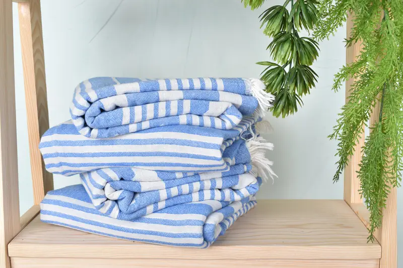 Quick-dry peshtemal, Guest Towel, Personalized Wedding Gift, Customized Towels, Holiday Towel, Personalized Beach Towel, 70x36 Cotton Striped Towel - 8