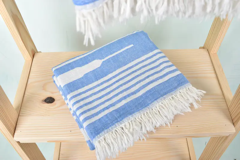 Quick-dry peshtemal, Guest Towel, Personalized Wedding Gift, Customized Towels, Holiday Towel, Personalized Beach Towel, 70x36 Cotton Striped Towel - 6