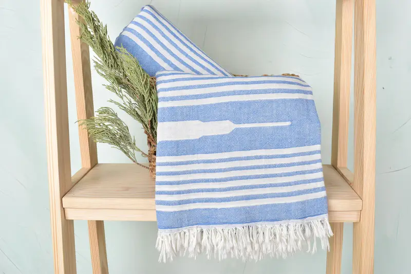 Quick-dry peshtemal, Guest Towel, Personalized Wedding Gift, Customized Towels, Holiday Towel, Personalized Beach Towel, 70x36 Cotton Striped Towel - 5