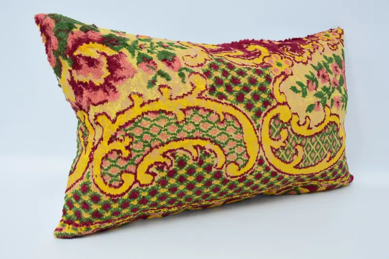 12x20 Yellow Cushion Cover, Kilim Pillow Cover, Square Throw Pillow Cover, Boho Pillow Sham Cover, Interior Designer Pillow, Cushion Case - 3
