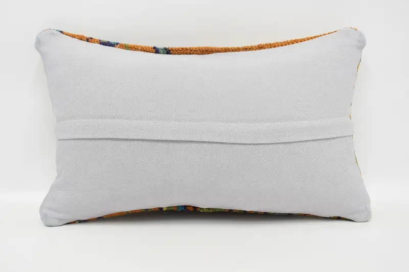 Home Decor Pillow, Yoga Pillow, Interior Designer Pillow, Bolster Pillow, Pillow, 12x20 Orange Pillow Sham, Kilim Pillow, Decorative Cushion Cover - 6