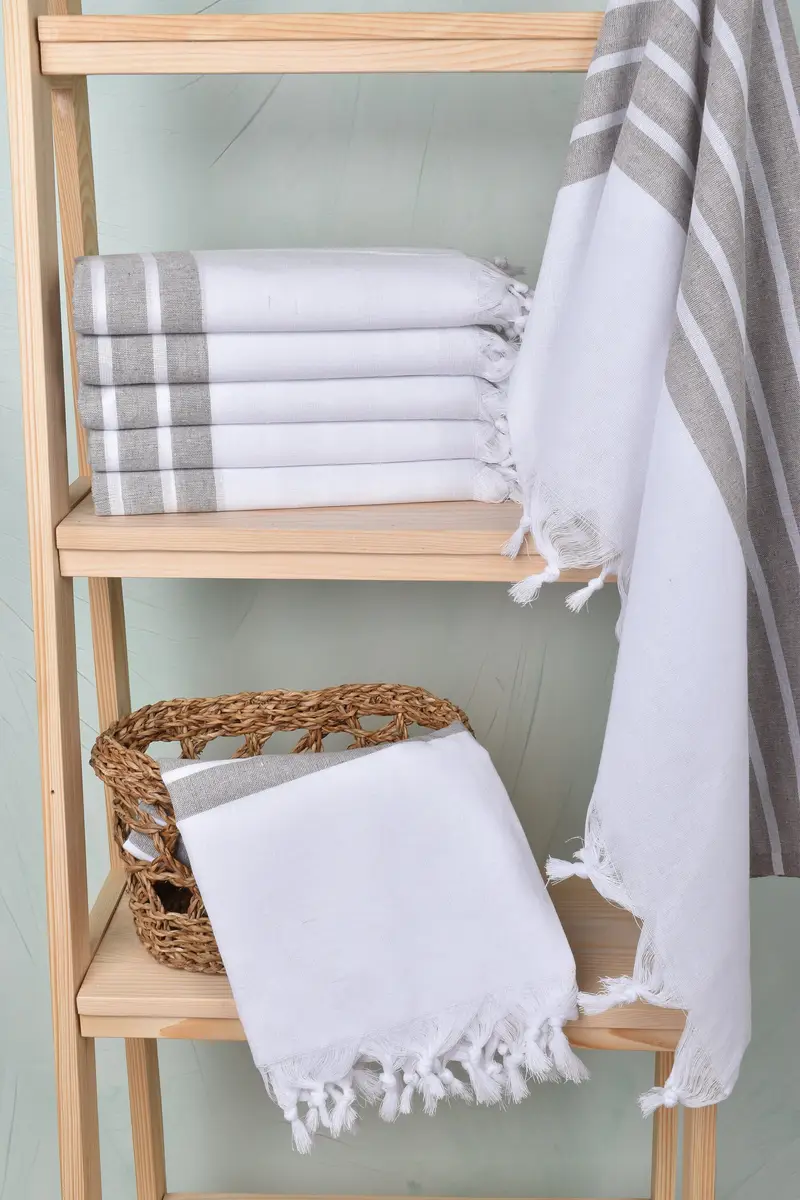 Personalized Wedding Gift, Peshtemal Towel USA, Bridesmaid Gifts Personalized, Turkish Towel USA, Custom Wedding Gifts, 70x40 Cotton Striped Towel - 3