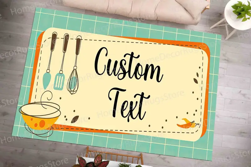 カスタムプリントラグ: お母さんへのパーソナライズされたキッチンギフト