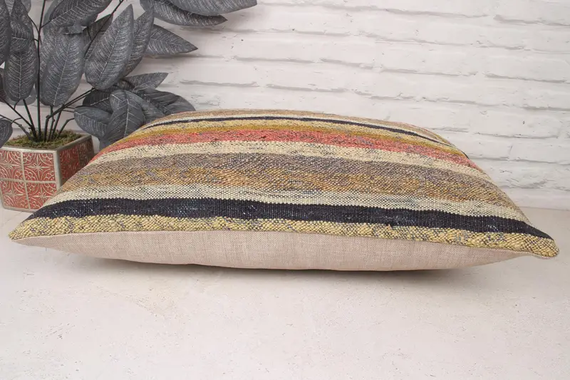 Boho Pillow Sham Cover, Pillow Cover, Boho Throw Pillow, Vintage Pillow Case, 16x24 Green Cushion Case, Kilim Pillow, Pillow for Couch - 5