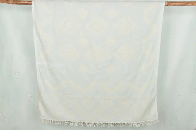 Bridal Shower Gift Mint Cotton Towel, 36x71 Inches, Organic Cotton/Linen