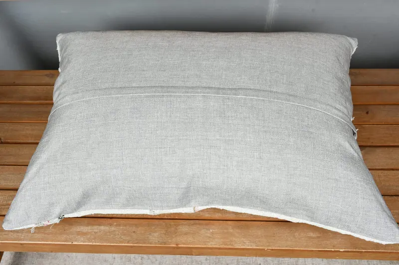 20x28 White Cushion Case, Pillow Case, Interior Designer Pillow, Kilim Pillow Cover, Ethnical Kilim Rug Pillow, Neutral Throw Cushion - 5
