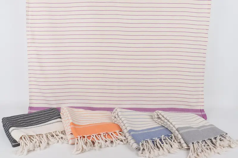 70x40 Cotton Striped Towel, Gift For Coworker, First Wedding Anniversary Gift, Thin towel, Custom Towel, Travel towel, Girls Weekend Favors - 7
