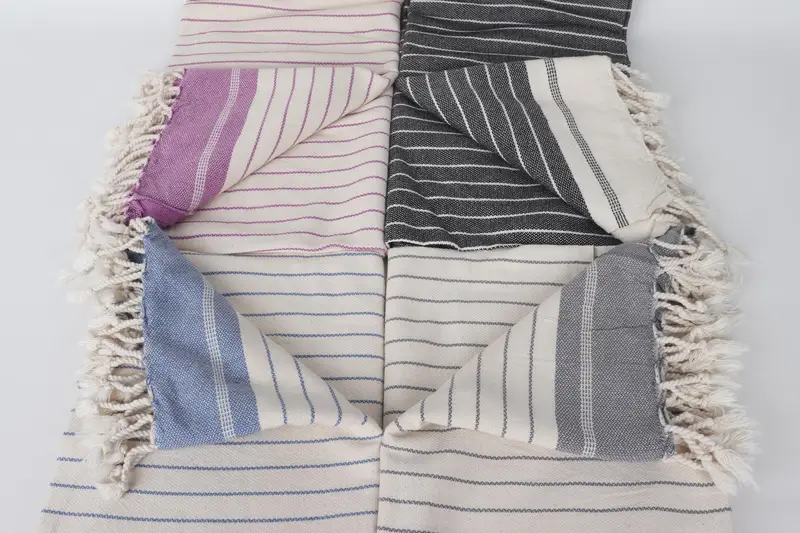 70x40 Cotton Striped Towel, Gift For Coworker, First Wedding Anniversary Gift, Thin towel, Custom Towel, Travel towel, Girls Weekend Favors - 4