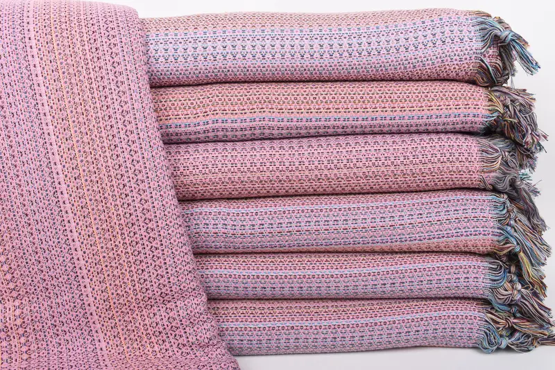 90x88 Cotton Colorful Diamond Towel, House Warming Gift, Bachelorette Party Favors, Extra Large Tablecloth, Throw Blanket, Woven Throw Blanket - 1