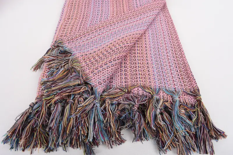 90x88 Cotton Colorful Diamond Towel, House Warming Gift, Bachelorette Party Favors, Extra Large Tablecloth, Throw Blanket, Woven Throw Blanket - 8
