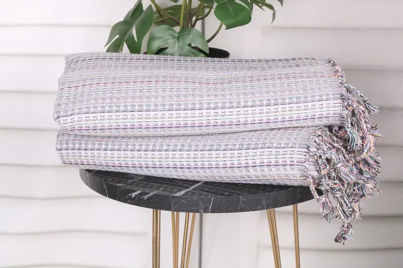 Personalized Towel, Lightweight towel, 70x40 Cotton Geometric Towel, Gift For Wedding Day, Anniversary Gift For Her, Personalized Turkish Towel - 3