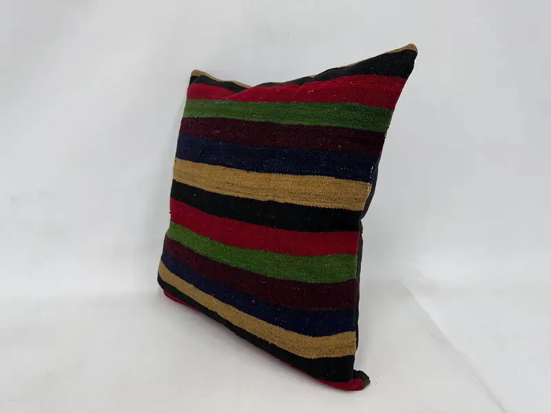 Antique Pillows, Garden Pillow Sham, Vintage Kilim Throw Pillow, Pillow Sham, Vintage Kilim Pillow, 24x24 Green Pillow Cover - 4
