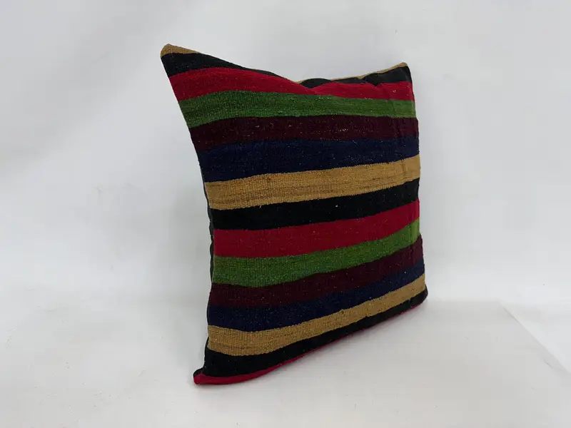 Antique Pillows, Garden Pillow Sham, Vintage Kilim Throw Pillow, Pillow Sham, Vintage Kilim Pillow, 24x24 Green Pillow Cover - 3