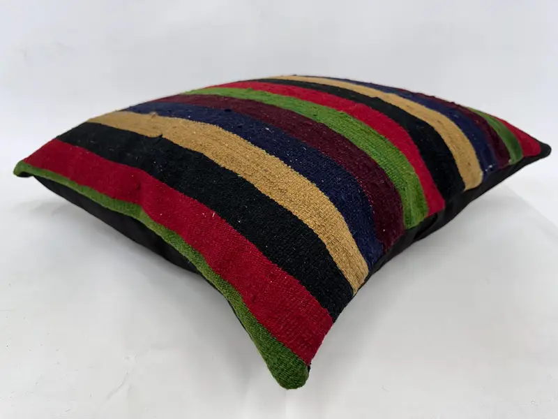 Antique Pillows, Garden Pillow Sham, Vintage Kilim Throw Pillow, Pillow Sham, Vintage Kilim Pillow, 24x24 Green Pillow Cover - 6