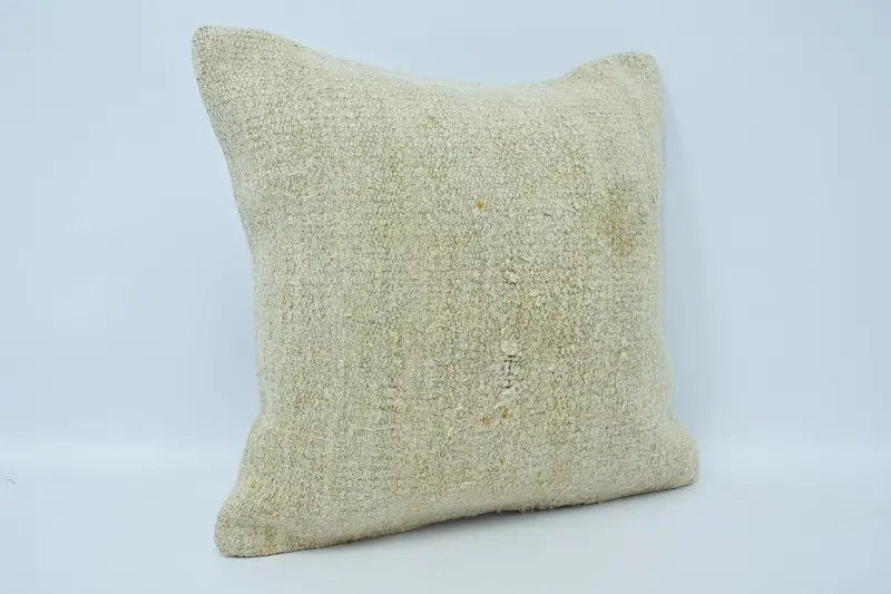 Vintage Kilim Throw Pillow, Wholesale Pillow Case, Pillow Cover, Turkish Kilim Pillow, Kilim Pillow Cover, 18x18 Beige Pillow Case - 3