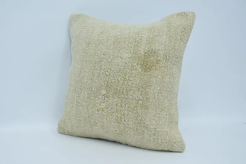 Vintage Kilim Throw Pillow, Wholesale Pillow Case, Pillow Cover, Turkish Kilim Pillow, Kilim Pillow Cover, 18x18 Beige Pillow Case - 4