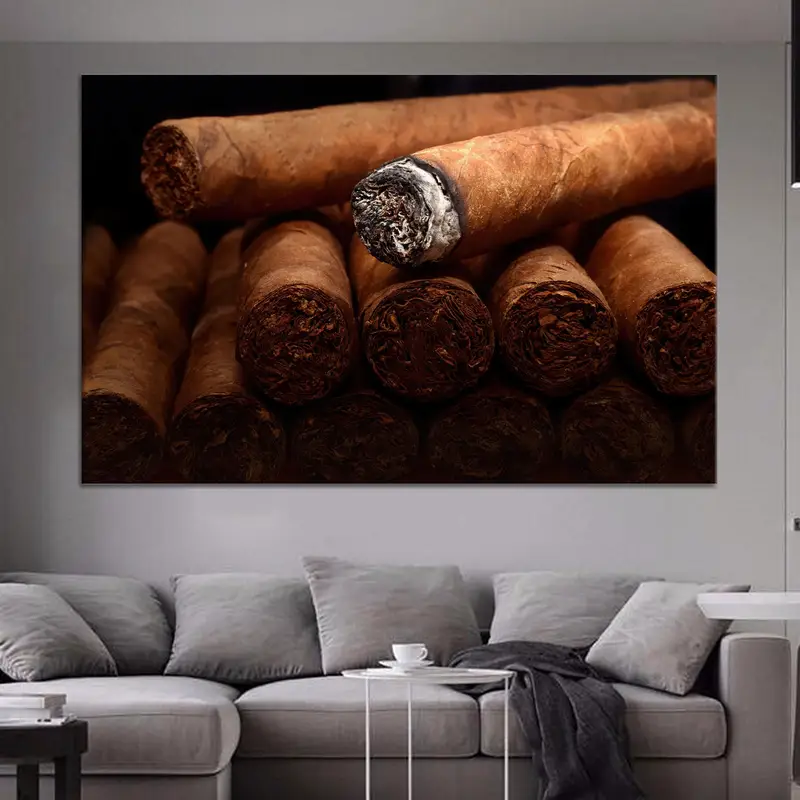 エレガントなシガーローリングキャンバス: 男の洞窟の装飾の完璧さ