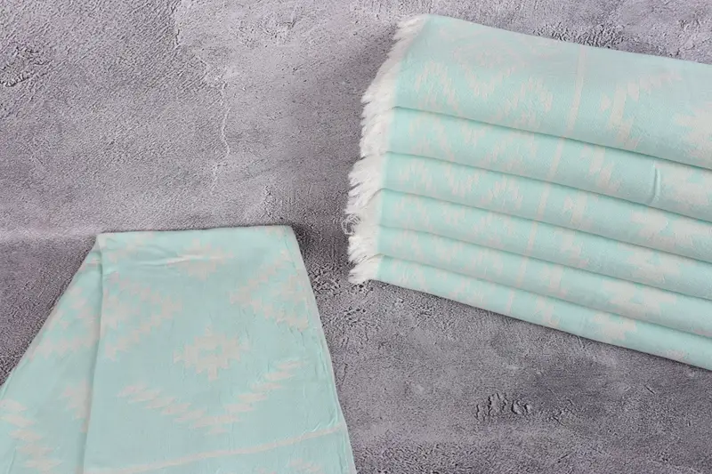 Monogram Hand Towel, Monogram Tea Towel, Personalized Kitchen Towel, 40x20 Cotton Kilim Towel, Turkish Hand Towel, Beach Theme Bachelorette Party - 3