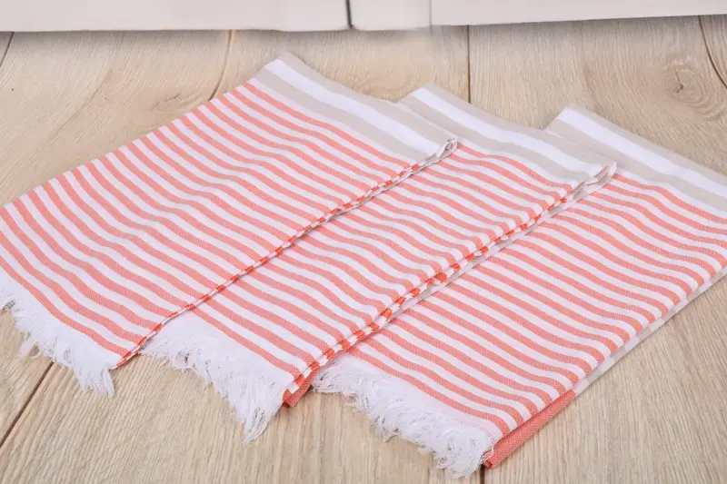 Best lightweight Turkish towel for travel USA, Organic Towel, Bachelor Gifts, Gift Towel, 70x40 Cotton Striped Towel, Luxury towel, Absorbent towel - 6