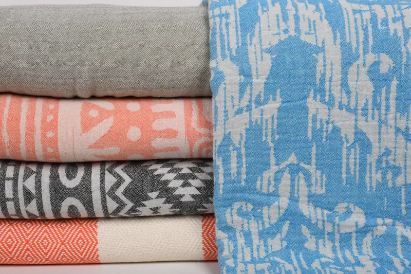80x60 Cotton Set of 5 Towel, Bachelorette Party Favors, Decorative Bedspread, Wedding Day Gift For Bride, Bridal Shower Gift, Woven Blanket - 2
