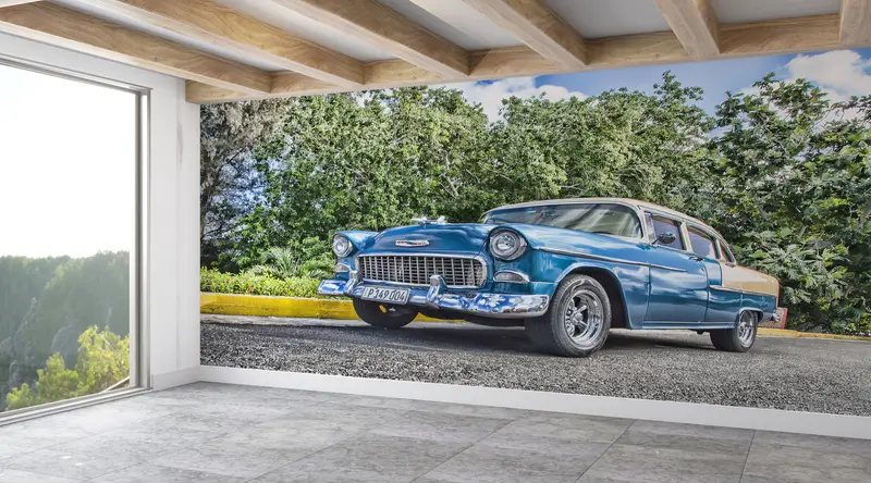 Old Car Photo Print, Paper Wall Art, Custom Wall Paper, Old Car Wall Painting, Wall Paper Peel and Stick, Car Lover Gift Wall Paper, - 2
