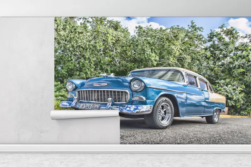 Old Car Photo Print, Paper Wall Art, Custom Wall Paper, Old Car Wall Painting, Wall Paper Peel and Stick, Car Lover Gift Wall Paper, - 1