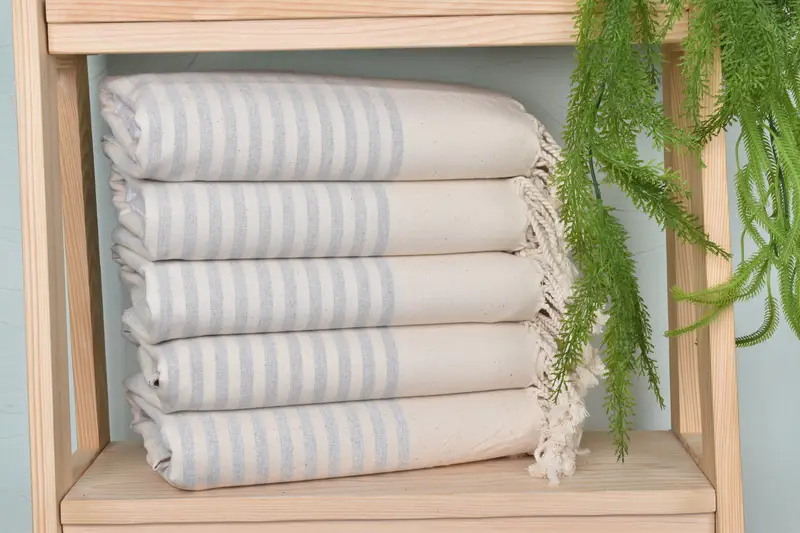 Bachelorette Towel, Turkish beach towel, Wedding Shower Gift, Thin towel, Personalized Bridesmaid Gift, Peshtemal Towel, 70x40 Cotton Striped Towel - 2