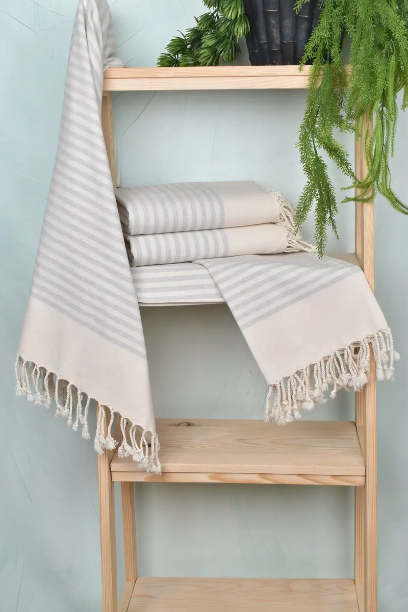 Bachelorette Towel, Turkish beach towel, Wedding Shower Gift, Thin towel, Personalized Bridesmaid Gift, Peshtemal Towel, 70x40 Cotton Striped Towel - 6