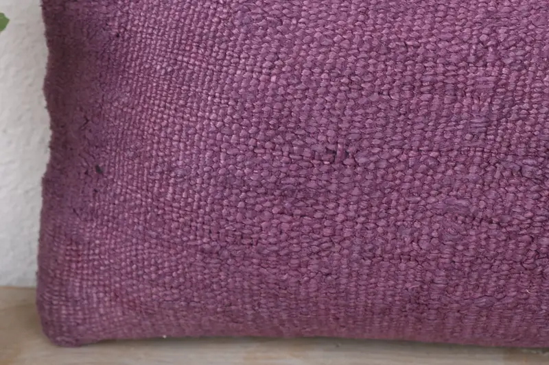 Turkish Bench Pillow, Gift Pillow, Bolster Throw Cushion Case, Boho Pillow, 8x16 Purple Cushion Case, Pillow Case, Turkish Pillow - 3