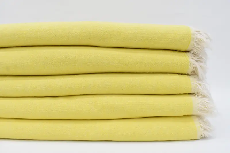 Beach Towel Personalized Turkish Cotton Yellow, 67x36 Inches