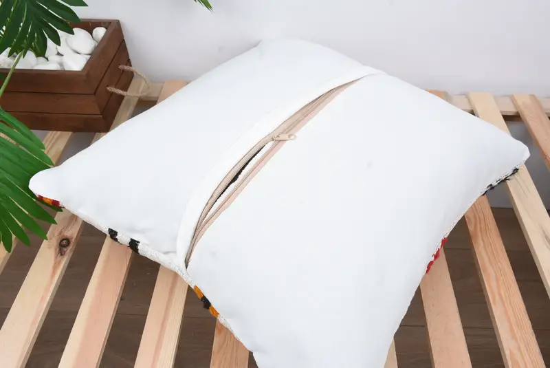 Home Decor Pillow, Cushion Cover, Pastel Pillow, 20x20 White Cushion, Throw Kilim Pillow, Boho Chic Pillow, Ottoman Cushion Cover, Gift Pillow - 8